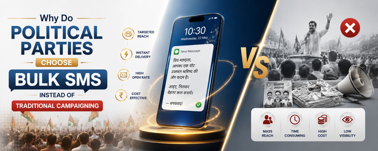 Why Do Political Parties Choose Bulk SMS Instead of Traditional Campaigning