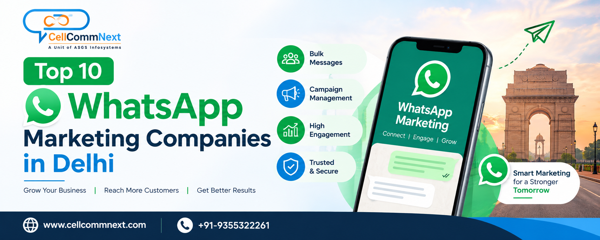 Top 10 WhatsApp Marketing Companies in Delhi: Services, Features & Pricing