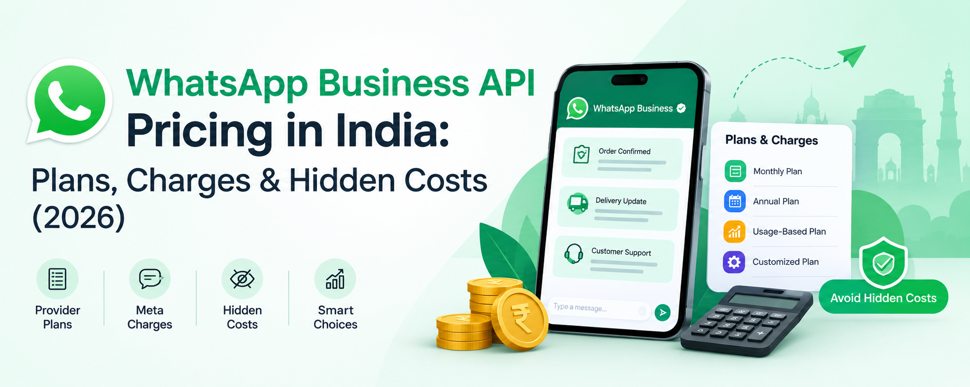 WhatsApp Business API Pricing in India: Plans, Charges & Hidden Costs (2026)